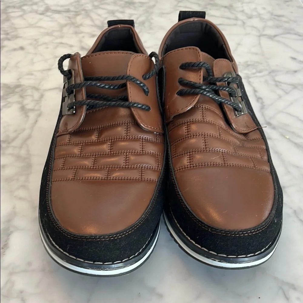 Men's Gatsby Brown and Black Orthopedic Dress Shoes